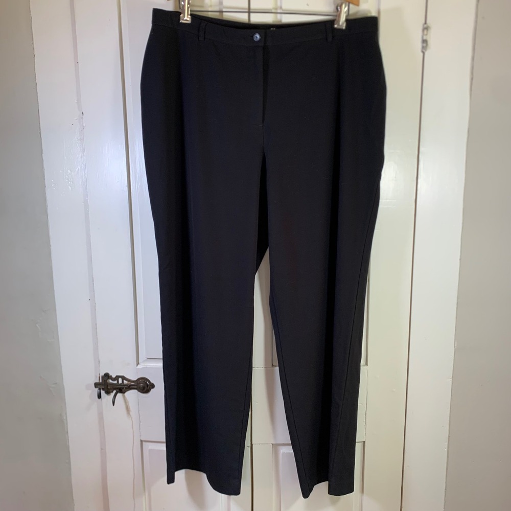 East 5th Secretly Slender Womens Black Straight Leg Dress Pants Size 18 Plus